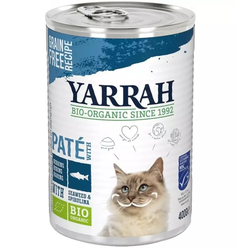 Hrana Umeda Bio Pentru Pisici Yarrah Pate cu Peste Alge si Spirulina 400g