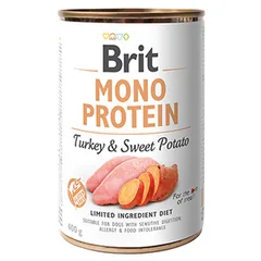 Hrana Umeda Caini Brit Mono Protein Adult Curcan si Cartofi Dulci Pachet 4x400g