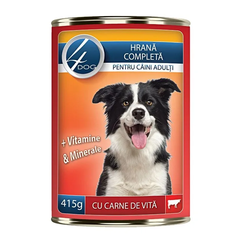 Hrana Umeda pentru Caini 4 DOG Carne de Vita 415g