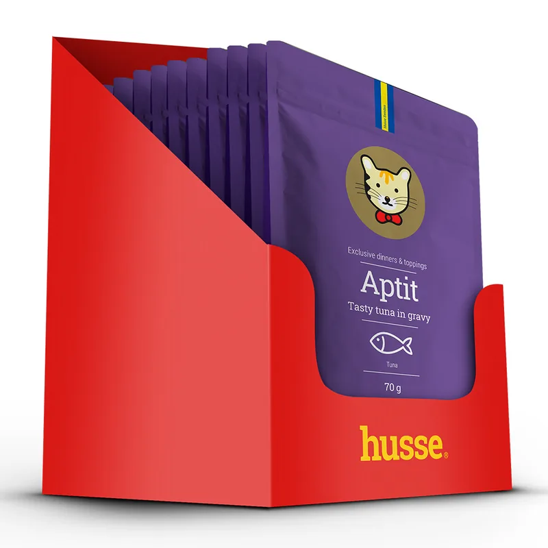 Hrană Umedă Complementară pentru Pisici Adulte Husse Aptit Tonfisk