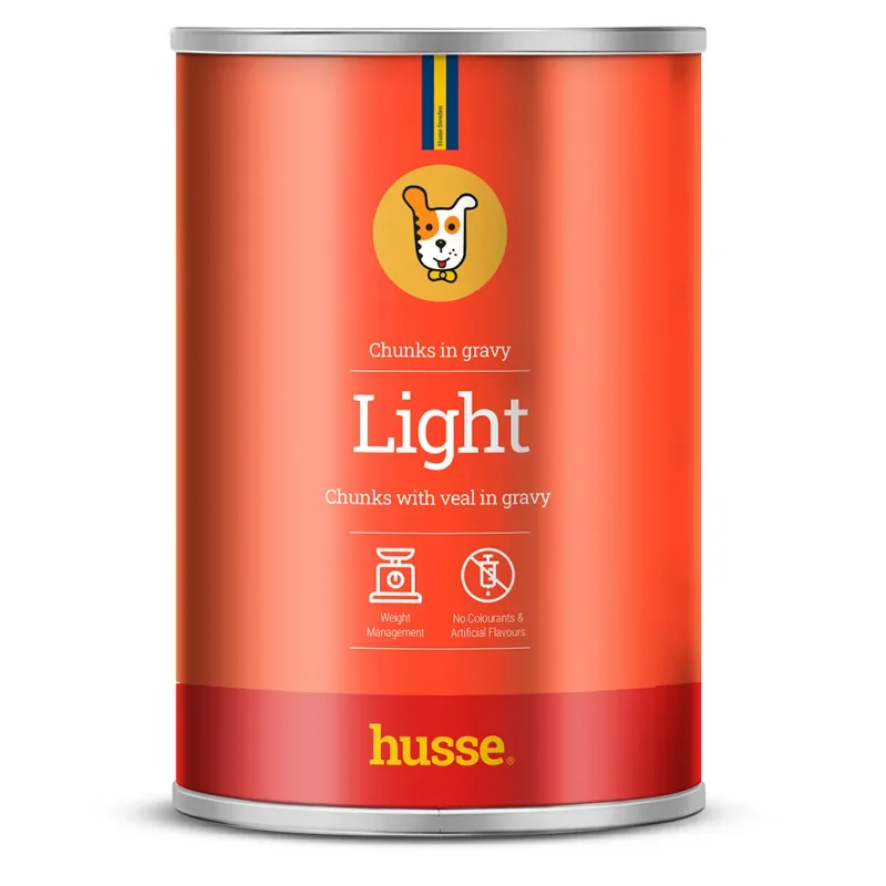Hrană Umedă pentru Câini Husse Light Bucăți în Sos Vițel