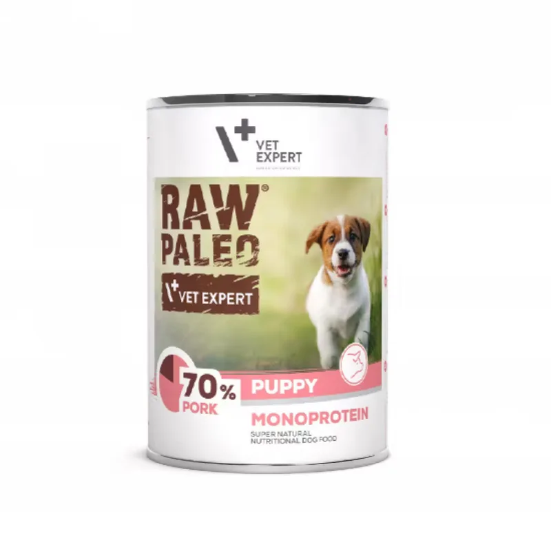 Hrana Umeda pentru Catei Raw Paleo Puppy Carne Porc 400g