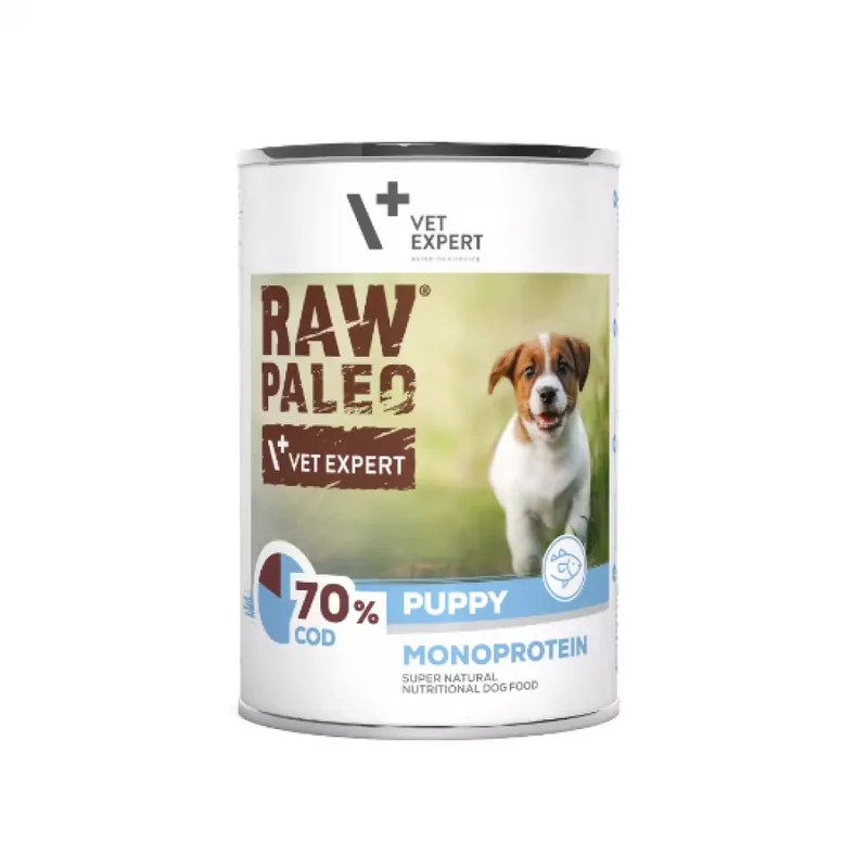 Hrana Umeda pentru Catei Raw Paleo Puppy Cod 400g