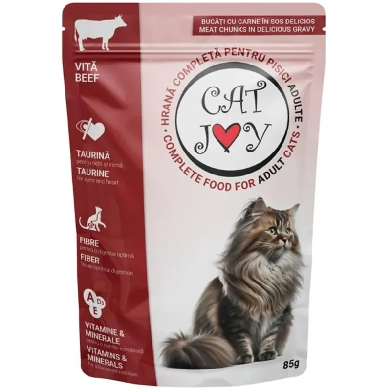 Hrana Umeda Pentru Pisici Cat Joy Adult Vita 85g