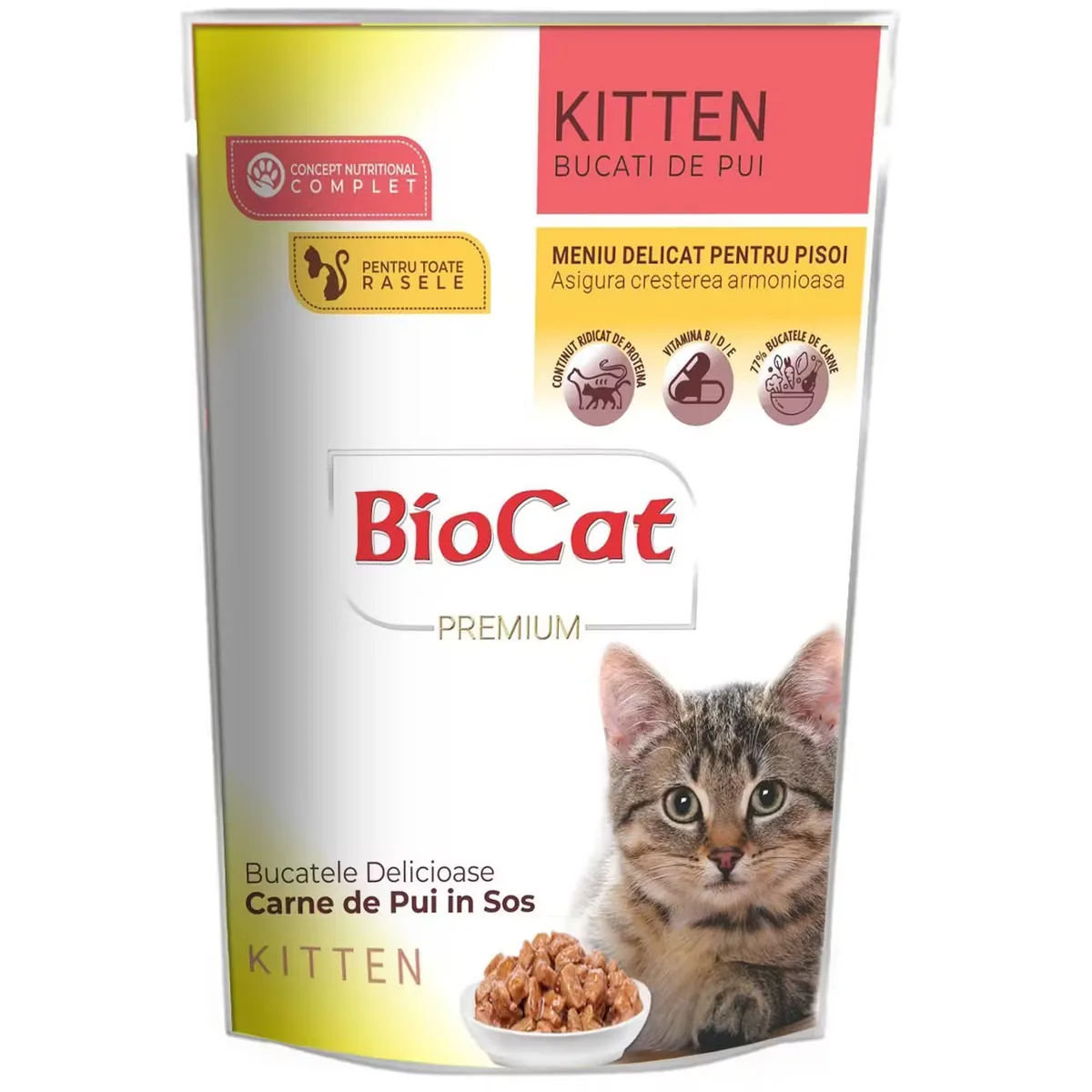 Hrana Umeda Pisoi Biocat Pui in Sos 85g