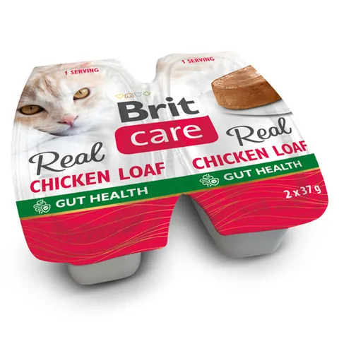 Hrană Umedă pentru Pisici Brit Care Cat Real Chicken Loaf 2x37g