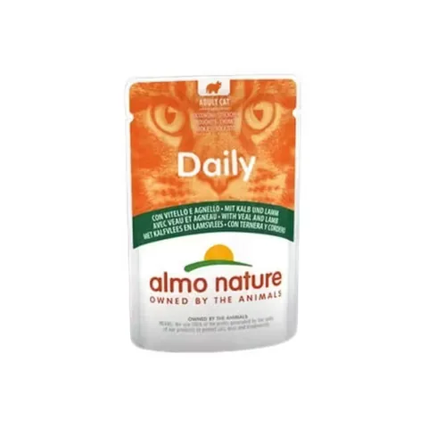 Hrana Umeda Pisici Almo Nature Daily Vitel si Miel 70g