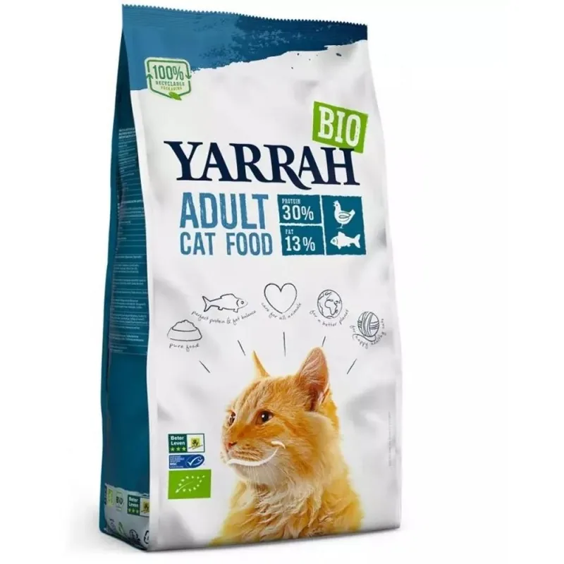 Hrana Uscata Bio pentru Pisici Adult Yarrah cu Peste 800g