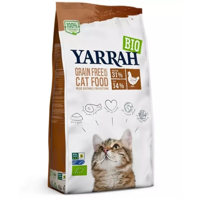 Hrana Uscata Pisici Yarrah Bio Cu Peste Fara Cereale 800g