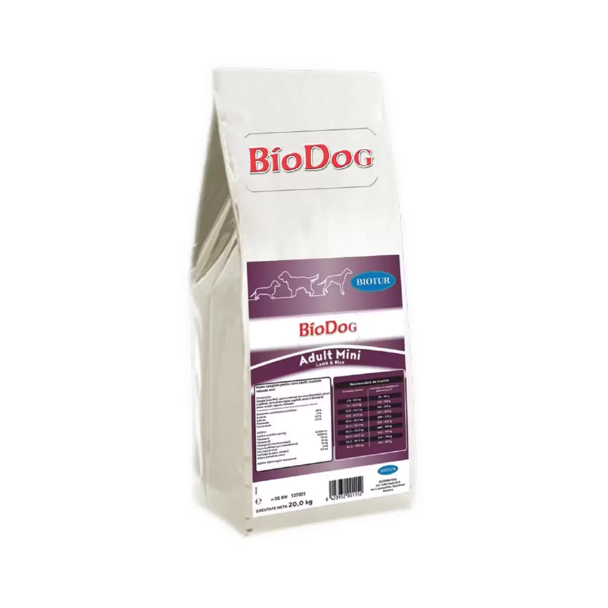 Hrana Uscata pentru Caini Biodog Adult Mini Lamb & Rice 20kg