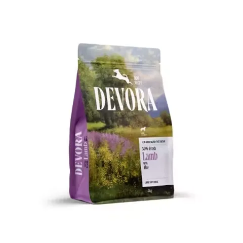 Hrana semi-umeda caini Devora Dog Semi-Moist Large Kibble Fresh Lamb&Rice 5kg