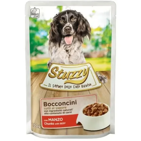 Hrana Umeda pentru Caini Stuzzy Monoprotein cu Vita 100g