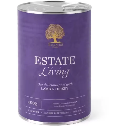 Hrana Umeda pentru Caini Essential Foods Estate Living Pate Miel si Curcan 400g