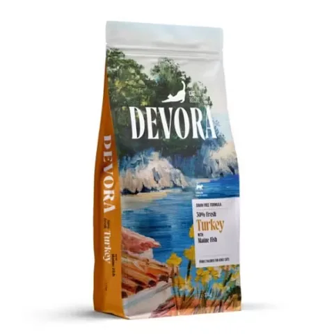 Hrana Uscata pentru Pisici Devora Sterilized Grain Free Curcan & Peste Marin 7.5kg