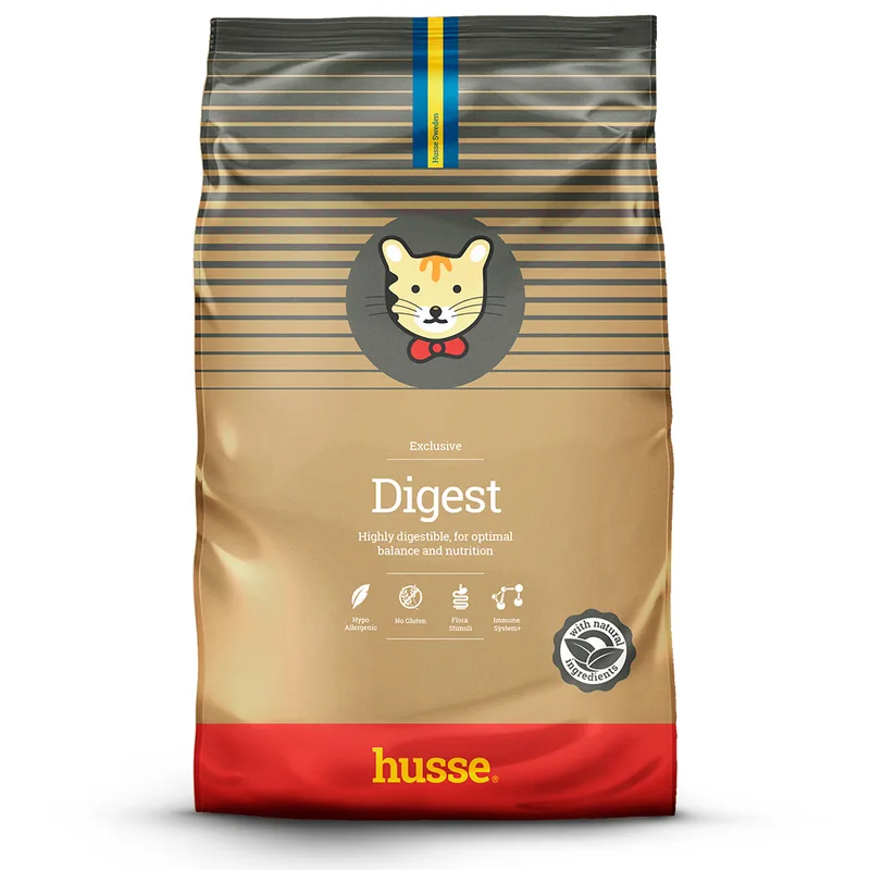 Husse Exclusive Digest Hrană Uscată pentru Pisici Adulte Sensitive Fără Gluten