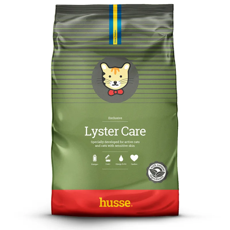 Husse Exclusive Lyster Care Hrana Uscata Pisici Adulte Active Piele Sensibila