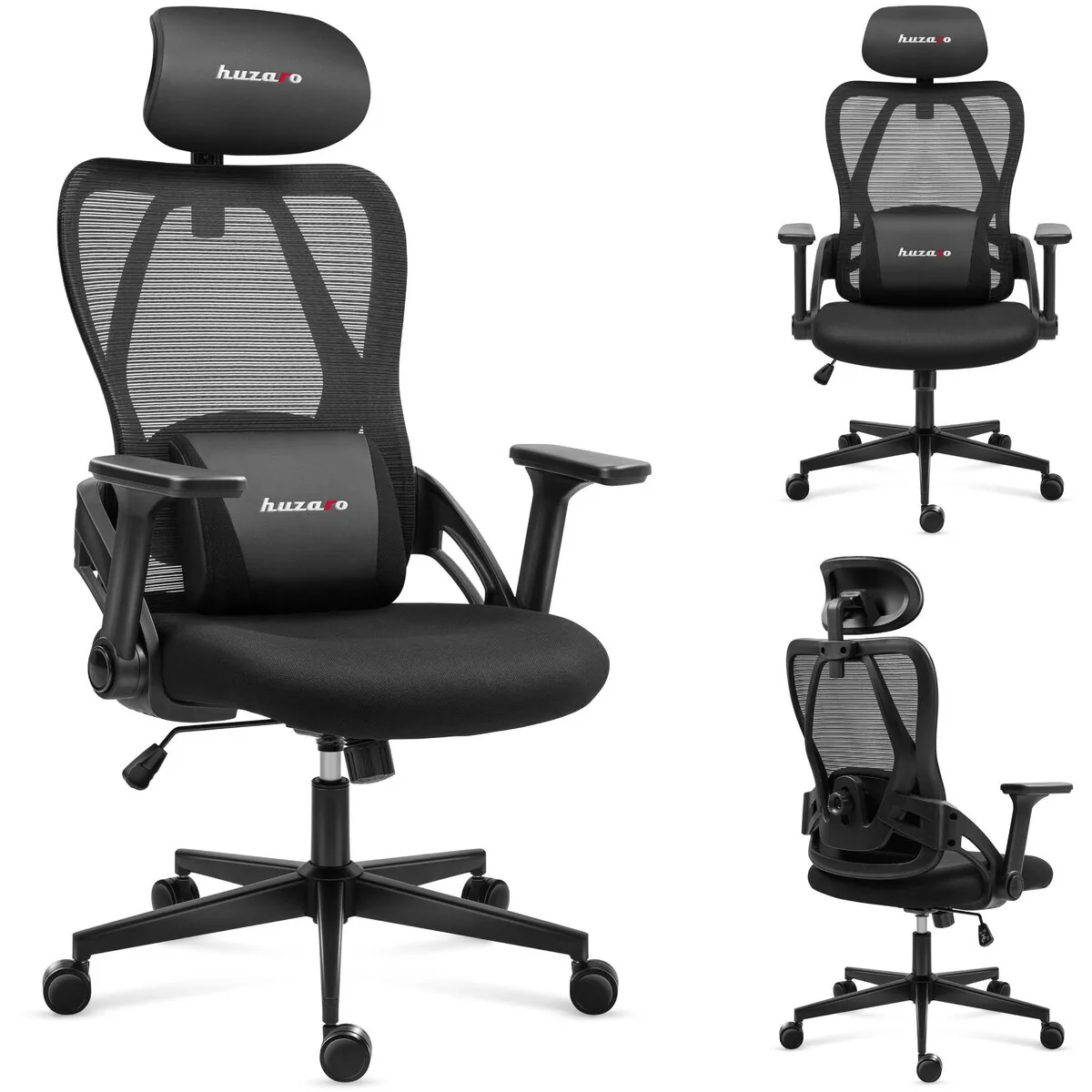 Huzaro Combat 2.7 Cotiere 3D Suport Lombar Ajustabil Negru
