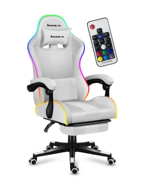 Huzaro HZ-Force 4.7 RGB Mesh Alb