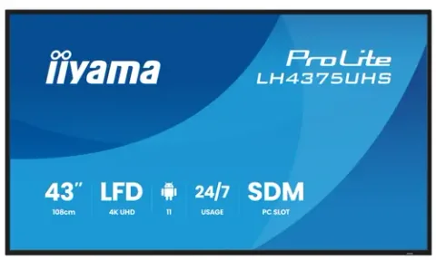 Iiyama LH4375UHS-B2AG Negru