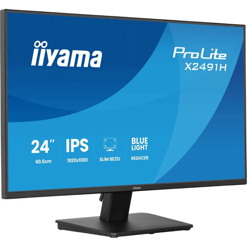 Iiyama Monitor 23.8inch Ultra Thin IPS Panel 1920X1080 Negru