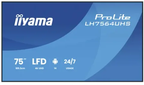 iiyama ProLite LH7564UHS-B1AG 75inch Negru