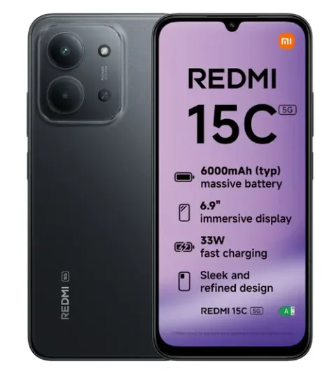 Xiaomi Redmi 15C 5G 128GB 4GB RAM Negru