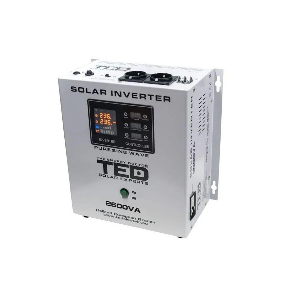 Invertor Solar Ted Electric 1800W 2600VA 24V 230V MPPT Unda Sinusoidala