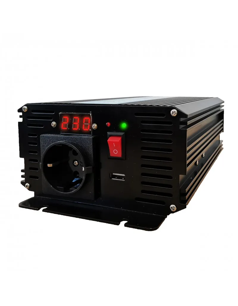Invertor TED Electric 500W 12V la 230V Undă Sinusoidală Pură