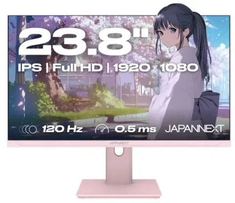 JAPANNEXT 23.8inch IPS 120Hz Roz