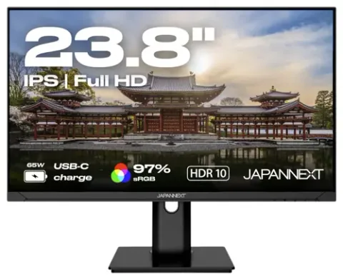 JAPANNEXT JN-IPS238FHDR-C65W-HSP Pivot Boxe Negru
