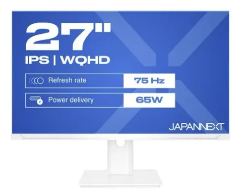 JAPANNEXT JN-IPS270WQHD75F-C65W-HSP-W Alb