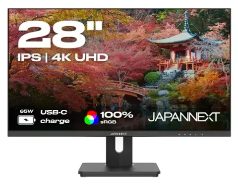 JAPANNEXT JN-IPS282UHDR-C65W Negru