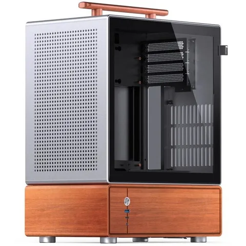Jonsbo T7 Midi Tower mATX Sticla Temperata Argintiu