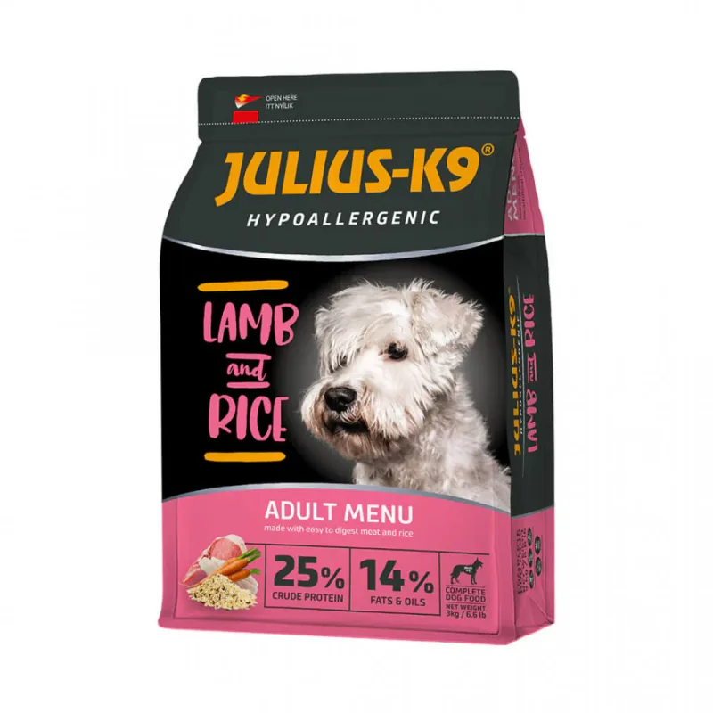 Hrana Uscata Pentru Caini Julius K9 Adult Hipoalergenica Miel si Orez 12kg