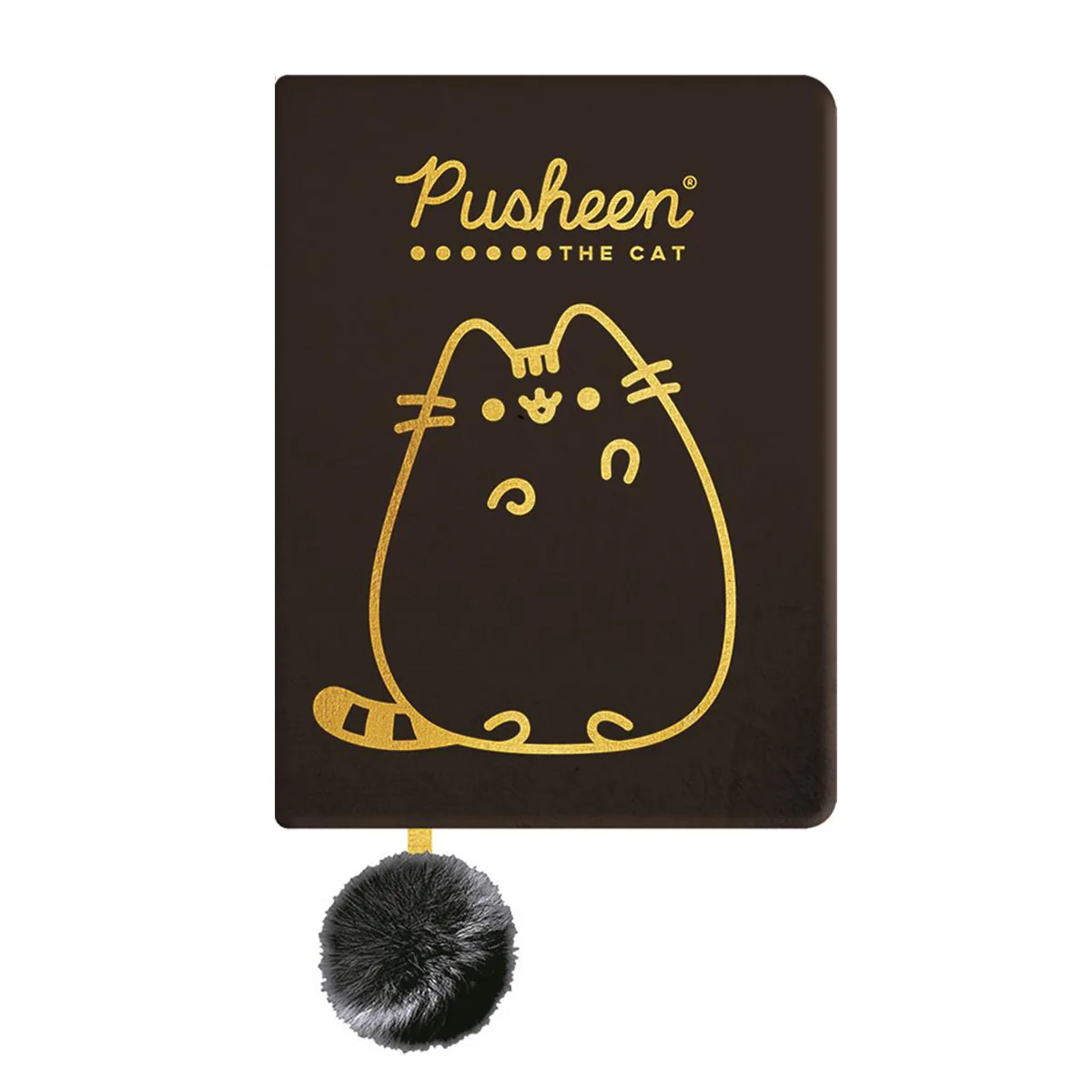 Jurnal Pufos Majewski Pusheen A5 96 File Negru Auriu