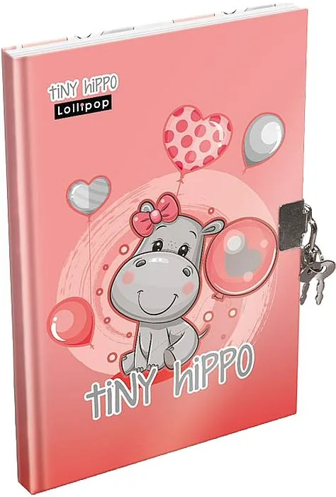 Jurnal Secret cu Lacăt Lizzy Card Lollipop Thiny Hippo A5