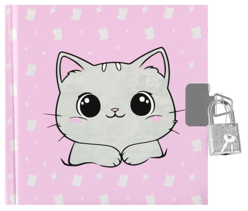 Jurnal Secret cu Lacăt Starpak Kitty 13,5x13,5cm 3+ Ani Roz