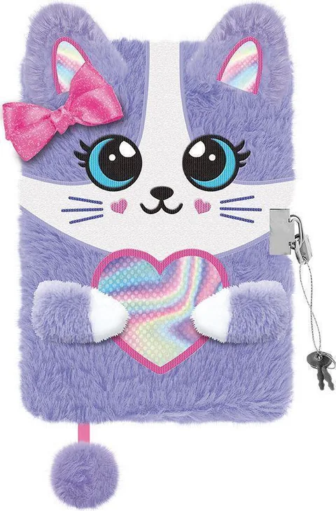 Jurnal Secret de Pluș cu Lacăt St. Majewski Lovely Cat A5 96 File