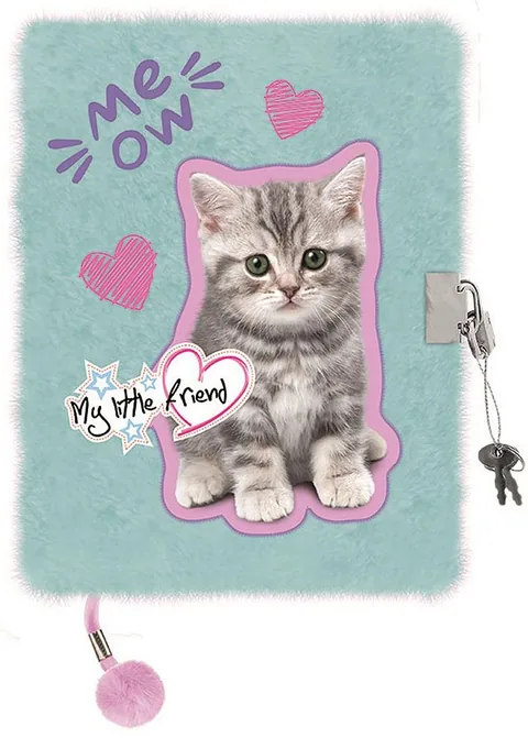 Jurnal Secret de Pluș St. Majewski My Little Friend Mint Kitty