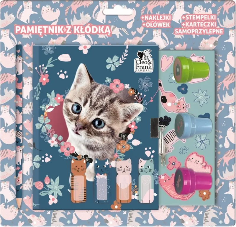 Jurnal Secret Derform Cleo & Frank 41 cu Ștampile și Accesorii