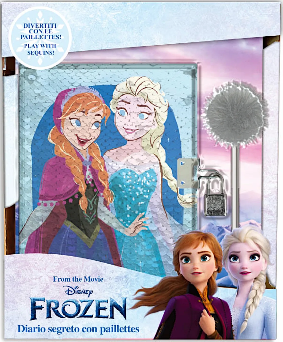 Jurnal Secret Disney Frozen cu Paiete si Stilou