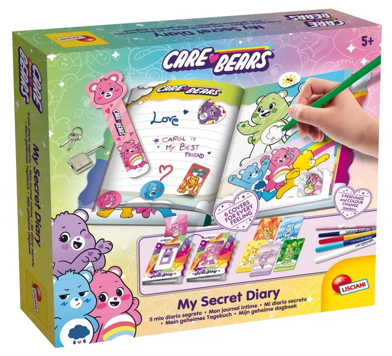 Jurnal Secret Lisciani Giochi Care Bears Set cu Lacăt