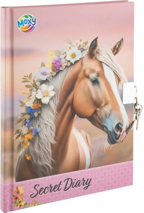 Jurnal Secret Moxy Cal cu Lacăt și Cheițe A5 60 Pagini