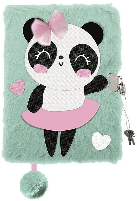 Jurnal Secret St. Majewski My Little Friend Panda Ballerina Pluș A5