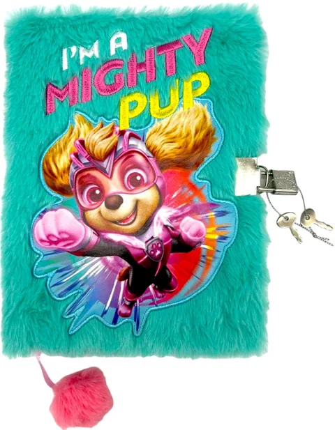 Jurnal Secret St. Majewski Paw Patrol A5 96 Foi Pluș cu Lacăt Verde