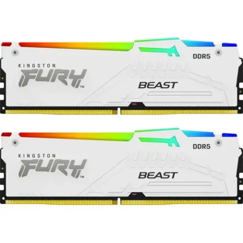 Kingston FURY Beast RGB 32GB 6000MHz CL30 Dual Channel Alb