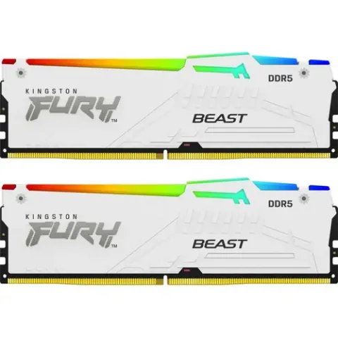 Kingston FURY Beast RGB 64GB 2x32GB DDR5 6400MHz CL32 White