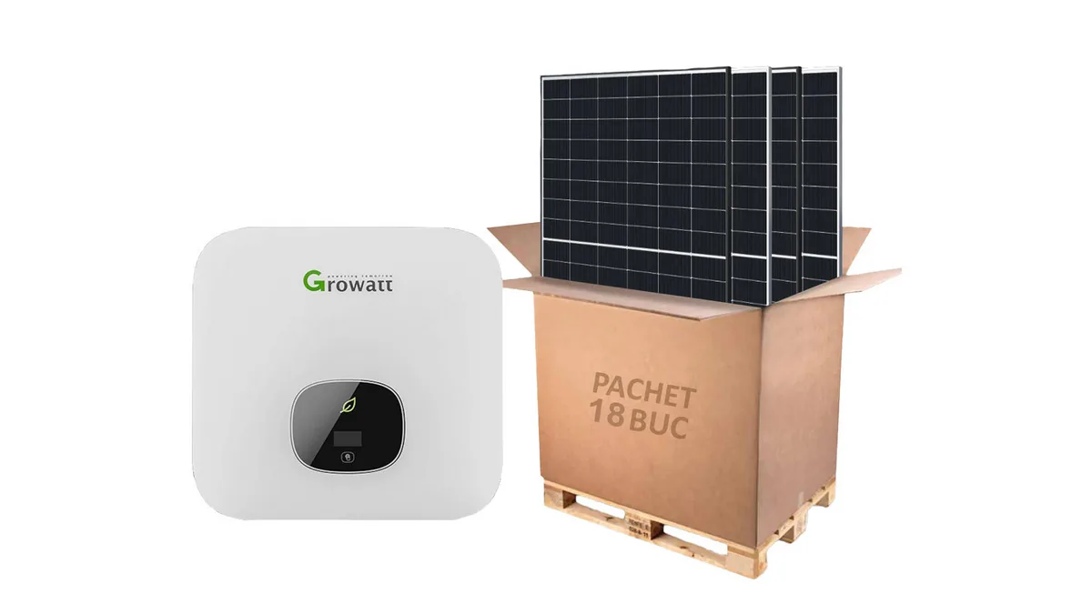 Kit Fotovoltaic Growatt MOD-8000-TL3-X AFCI On-Grid Trifazat 8kW 18 Panouri 460W