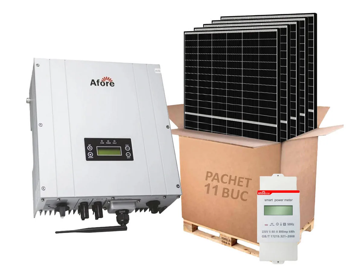 Kit Fotovoltaic On Grid Afore HNS5000TL-2 5kW 11 Panouri 460W Contor