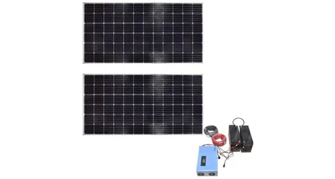 Kit Panou Solar Breckner Germany 2x350W Invertor 700W 24V Baterii 2x100Ah - imagine 2